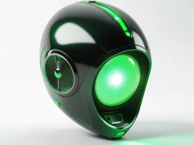 Futuristic Robot AI Head Concept 3D model