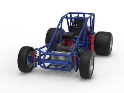 Dirt Silver Crown Car Base Scale 1 to 25 3D print model