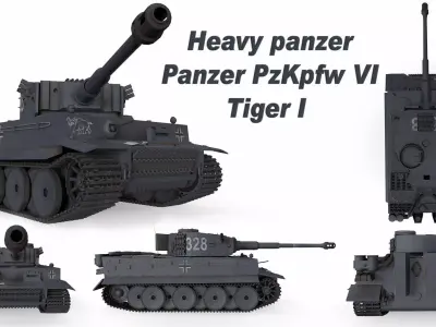 Panzer PzKpfw VI Tiger I 3D model