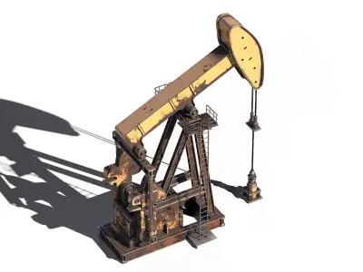 Oil Derrick 01 PBR Low-poly 3D model