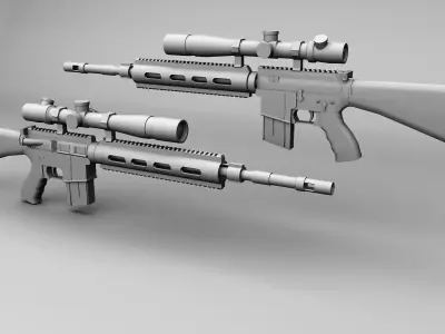 MK12 GUN 3D model