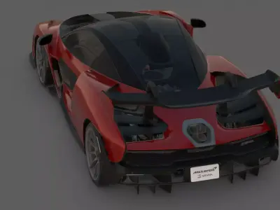 2019 McLaren Senna 3D Model  Ultimate Track Weapon 3D model