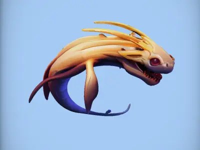 Dragon like creature 3D model
