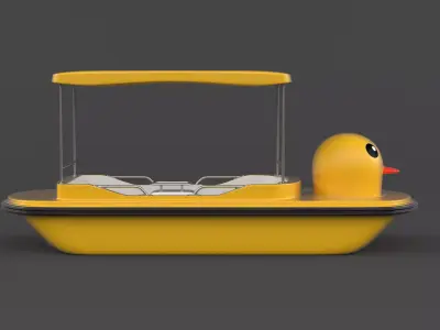 Fiberglass Pedal Boat Collection 3D model