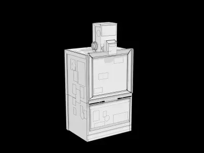 newspaper vending machine Low-poly 3D model
