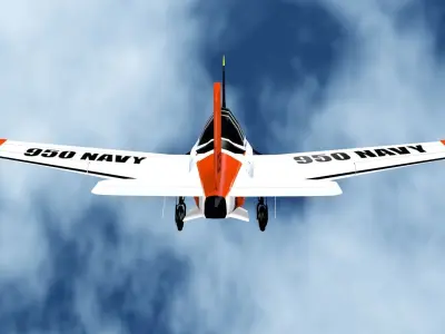 Beechcraft t 34c mentor Low-poly 3D model