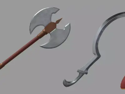Old Weapons Pack 01 Low-poly 3D model