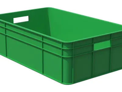 Plastic Fruit Crate 3D model