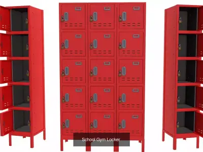 Sports Gym Locker  collection 3D Model Pack