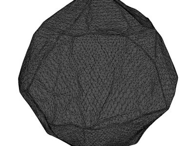Iridescent Faceted Crystal Gemstone 3D model