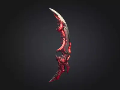 Abyssal Corrupted Dagger Low-poly 3D model
