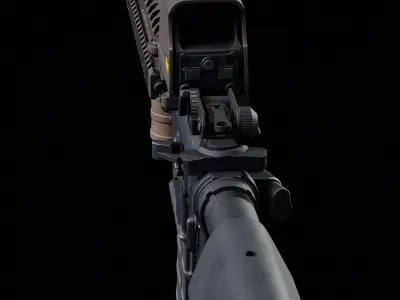 M4 Block II CQBR Low-poly 3D model
