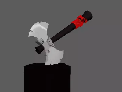 Ax 3d model fire extinguisher Low-poly 3D model