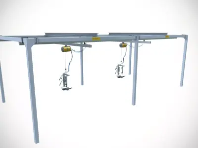 Factory Crane Setup 3D model