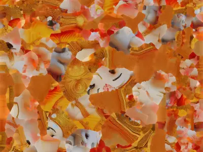 Ganesh  and Satellite Low-poly 3D model