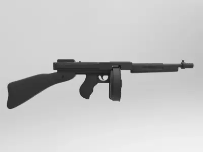 Thompson M1A1 3D model buy