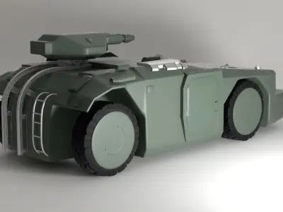 Aliens APC M577 Armored Personnel Carrier renderable Low-poly 3D model