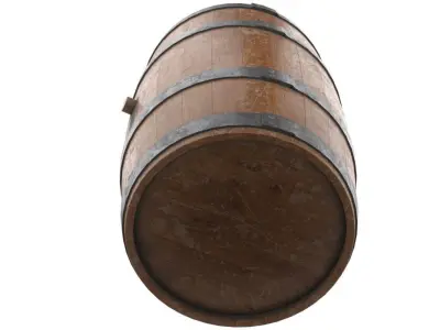 Wine Barrel 1 Low-poly 3D model