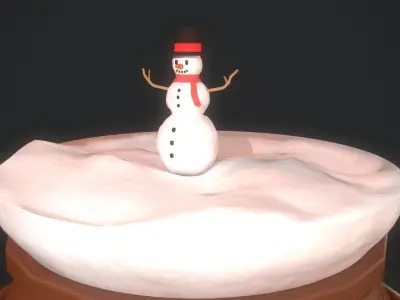 Snow Globe  Low-poly 3D model