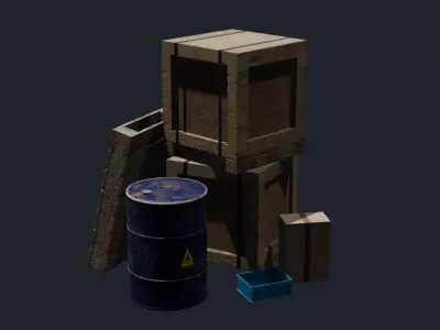 Indie Pack 1 - Props Warehouses Low-poly 3D model