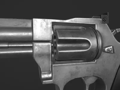 Revolver Taurus Low-poly 3D model