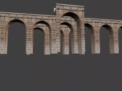 Aqueduct 3D scan Italy optimized modular 3D model