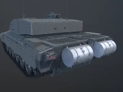Challenger 2 Tank Low-poly 3D model purchase