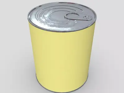 Tin Can 3 Low-poly 3D model