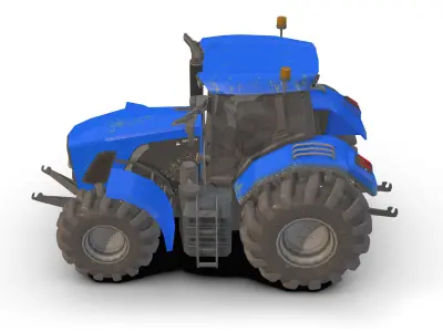 Tractor Model Low-poly 3D model