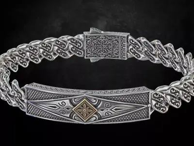 Bracelet with patterns antique bracelet 203 3D print model