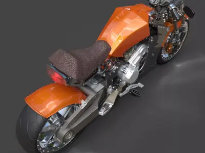 ZAV Concept Motorcycle - Ultra High-Poly Futuristic Asset 3D model