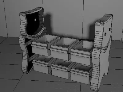 furniture cupboard Low-poly 3D model