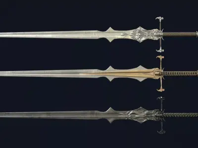 Dark Lord Sword Low-poly 3D model