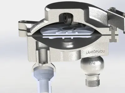 Efficient diaphragm pump 3D print model