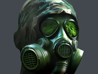 Helmet 3d model military combat Military Low-poly Low-poly 3D model 52