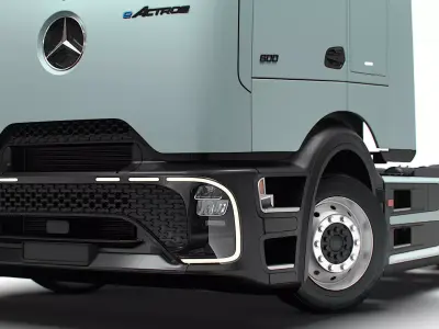 Mercedes Benz eActros Pro600 6x2 Chassis 2026 3D model