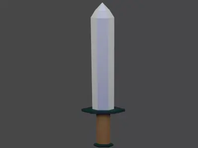 Low Poly 1h sword Free low-poly 3D model