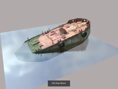 Old Seaside Objects 3D Model Pack