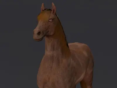 Horse PBR Low-poly 3D model