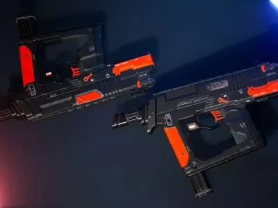 Modern SMG 2 Low-poly 3D model