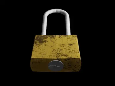 Old Padlock Low-poly 3D model