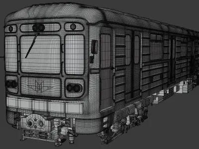 Kyiv Subway train 3D model