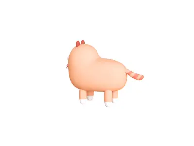 Low-Poly Cat Animated - Fun World Animal  Low-poly 3D model