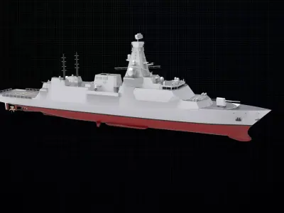 Frigate ship type 26 3D model