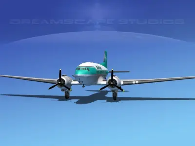 Douglas DC-3 Buffalo Airlines 3D model