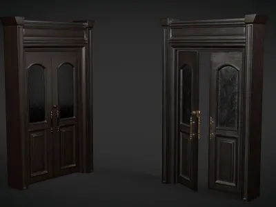 Door collection-Game ready Low-poly 3D model