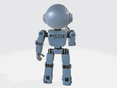 Police robot 3D model purchase