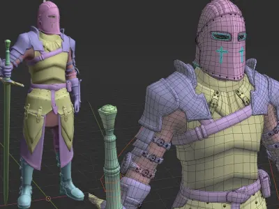 Knight Low-poly 3D model Low-poly 3D model