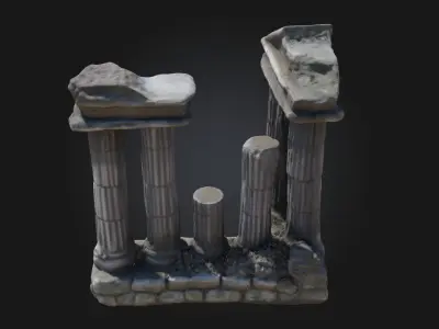 Ancient Ruins Sculpture  Fragments of a Forgotten Age 3D model
