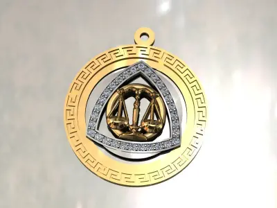 Zodiac 17 horoscope Libra 3D print model